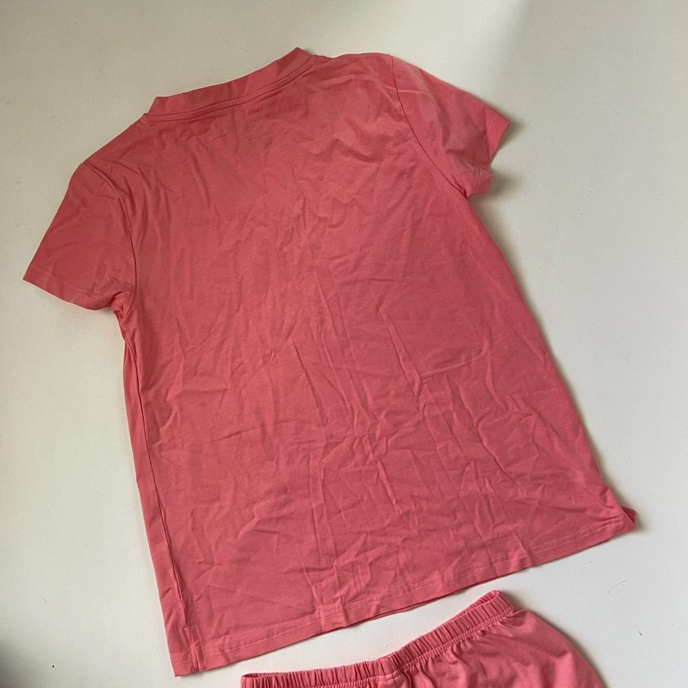 Fishers Finery Coral Pink Organic Cotton Bamboo Lounge Set Size S relaxed fit - Picture 2 of 6